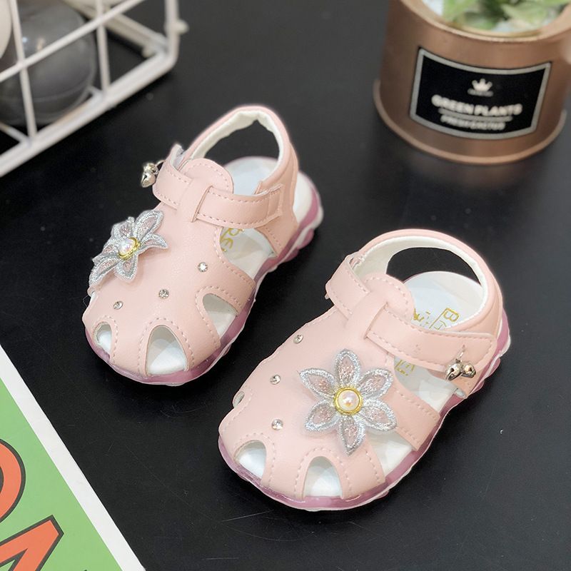Kinder Schuhe Sommer neue baby mädchen sandalen weiche sohle kleinkind schuhe 0-1-3 jahre alt kinder geschlossen kappe licht prinzessin schuhe_voghion.com