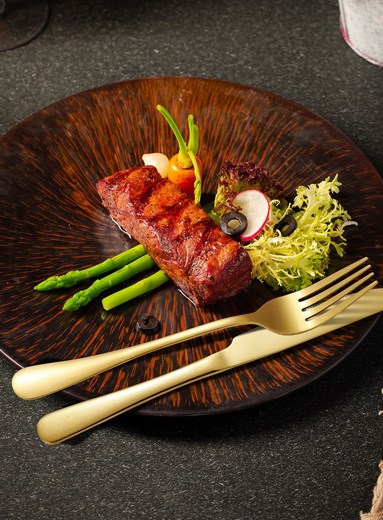 1010 Series Stainless Steel Cutlery Set - 5-Piece 20/30-Pack Steak Knives Forks & Spoons For Western Dining_voghion.com