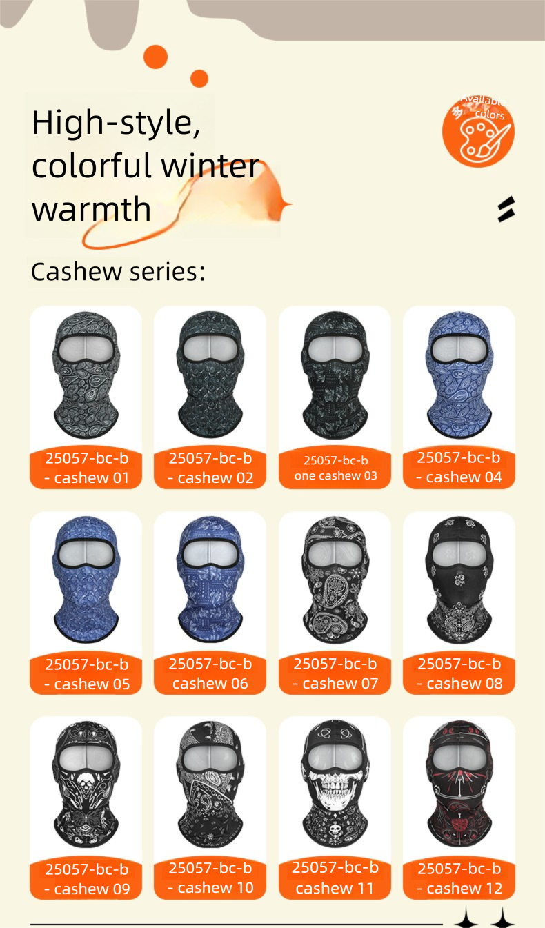 Heißer Verkauf: Lustiger Kinni-Vollgesichtsschutz mit gebürstetem Totenkopf-Print, Pullovermütze, Helmfutter, Fahrradkopfbedeckung_voghion.com