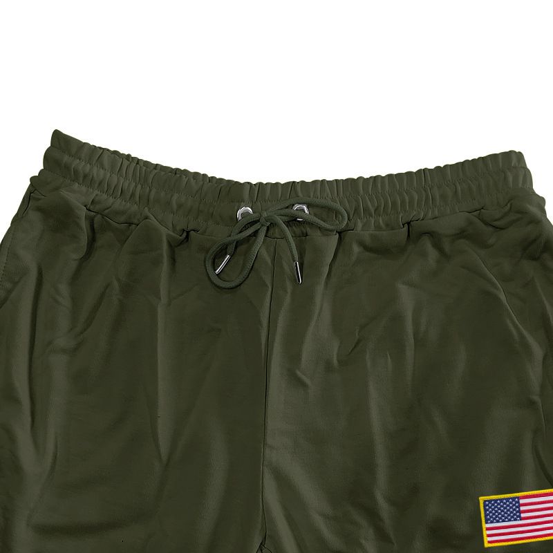 Calça de moletom masculina folgada, estilo americano, estilo casual, simples, com cordão, para o Dia da Independência, da Cross Border Independent Station, primavera e outono_voghion.com