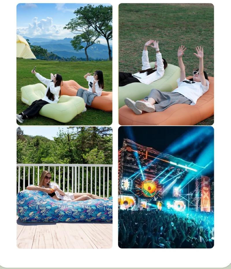 Outdoor Multifunctional Lazy Inflatable Sofa Bed Automatic Quick Inflation Camping Picnic Nap Anti-Rollover Air Cushion_voghion.com