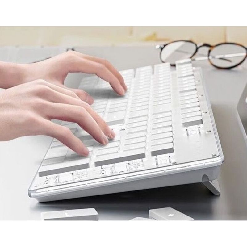 Mengzu Silent Echtes mechanisches Gefühl für Frauen Büro Kabelgebundener Laptop GX Gaming-Tastatur und -Maus_voghion.com