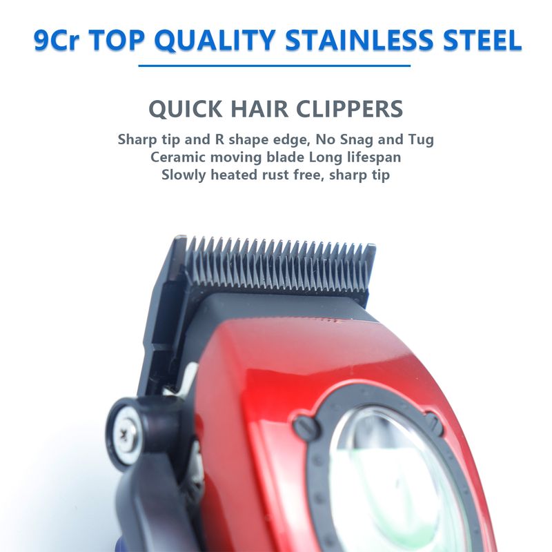 HClippers HC231 Máquina de cortar cabelo elétrica profissional masculina com 8000 RPM, bateria de grande capacidade de 4500 mAh, aparador de pelos para barbeiro_voghion.com