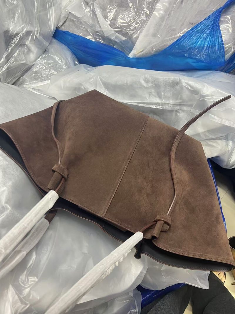 Sac fourre-tout à bandoulière simple grande capacité en daim givré pour femme, nouveauté automne-hiver_voghion.com