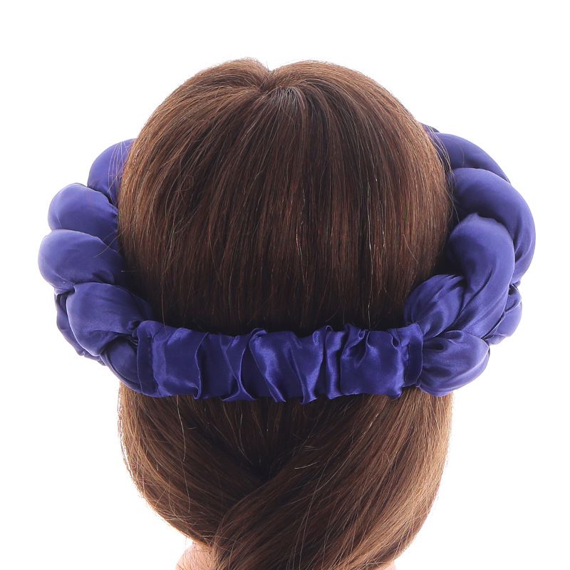 Multi Color Satijnen Twist Gevlochten Haarelastiekjes En Haarringen Voor Dames_voghion.com