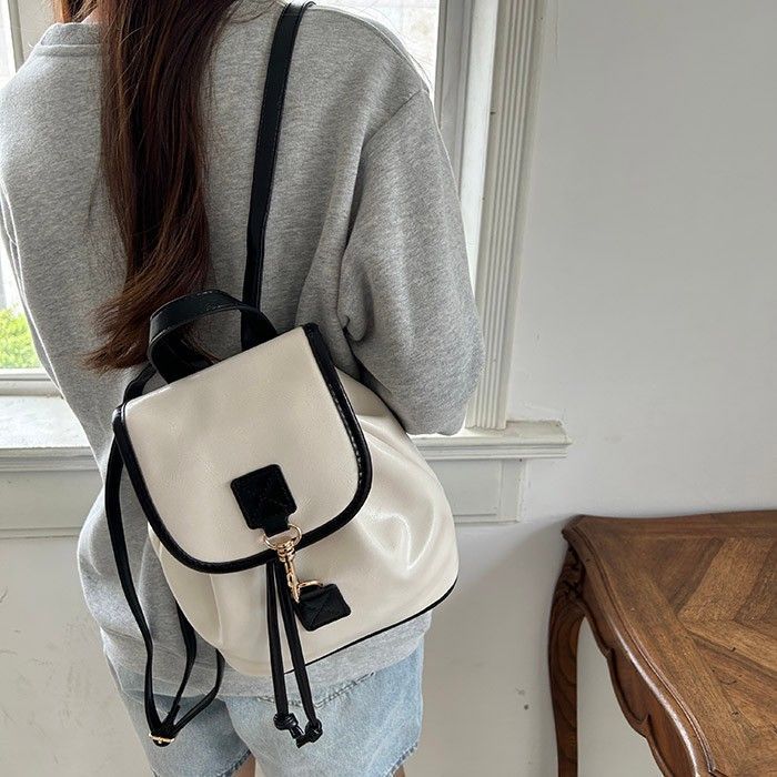Soft Leather Women's 2025 Korean College Wind Casual Hundred Students Class Commuter Backpack Fashion Hundred_voghion.com