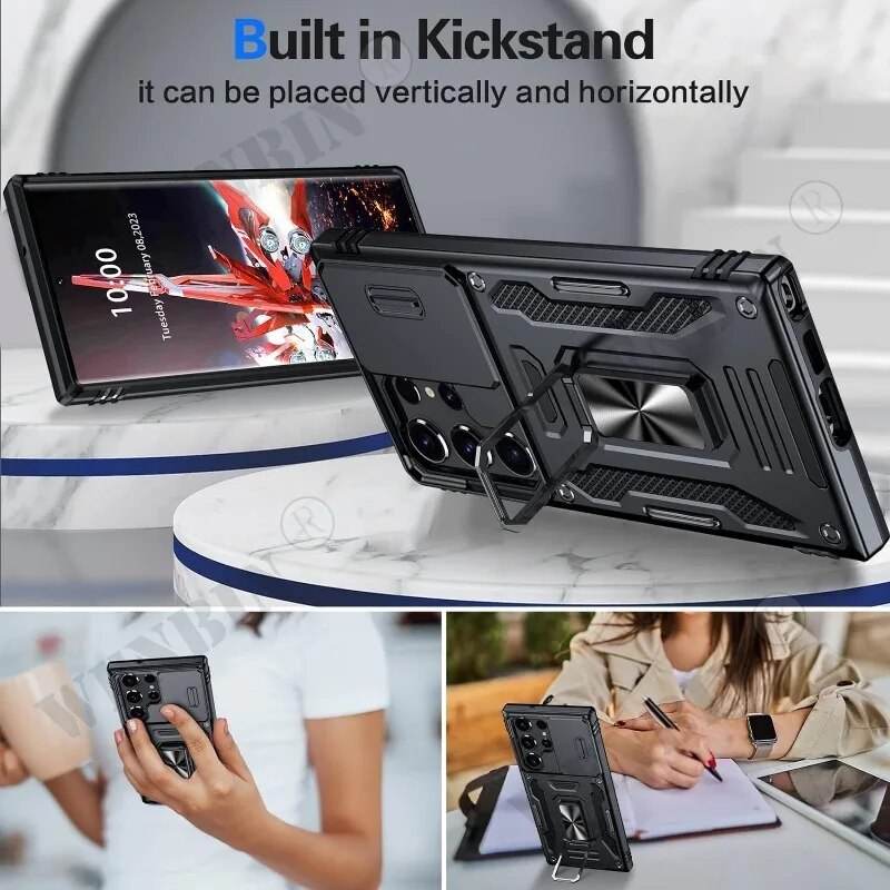 Custodia per Samsung Galaxy S24 Ultra Plus S23 S22 FE A54 A34 A14 A24 A15 A05 A05S Fotocamera Resistente Protettiva Magnetica_voghion.com