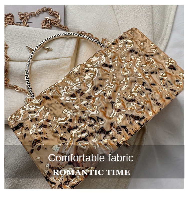 Neue europäische und amerikanische Mode-Damen-Acryl-Eis-Crack-Persönlichkeit, die eine Umhängetasche trägt_voghion.com