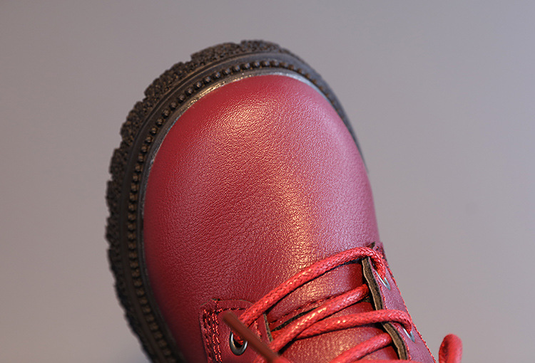 Scarpe per bambini Autunno e inverno Stivali Martin in velluto Scarpe piccole e calde in pelle Stivali corti grandi in cotone per ragazze_voghion.com
