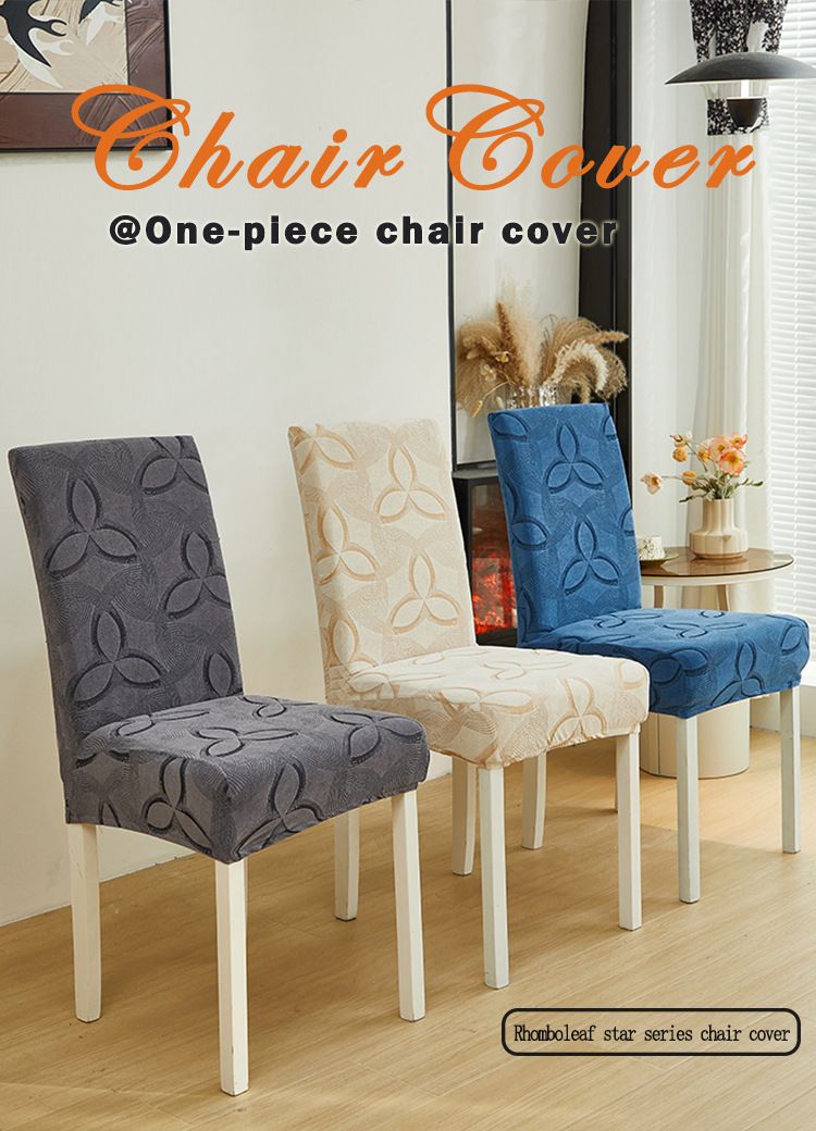 Stretch-Stuhlbezüge mit vollständiger Abdeckung – verdickter geometrischer Jacquard-Stoff mit rutschfester Unterseite, universelle Passform für Esszimmer- und Bürostühle_voghion.com