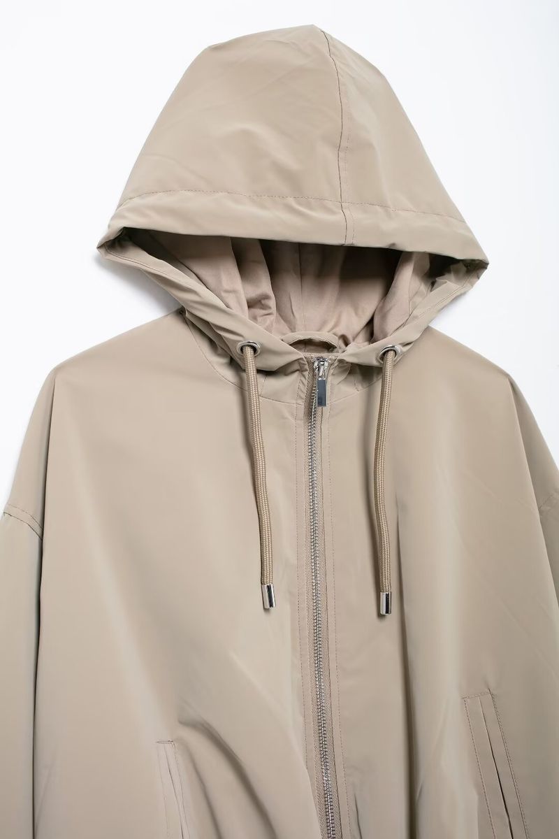 Women's clothing 2024 autumn and winter new style loose hooded jacket_voghion.com