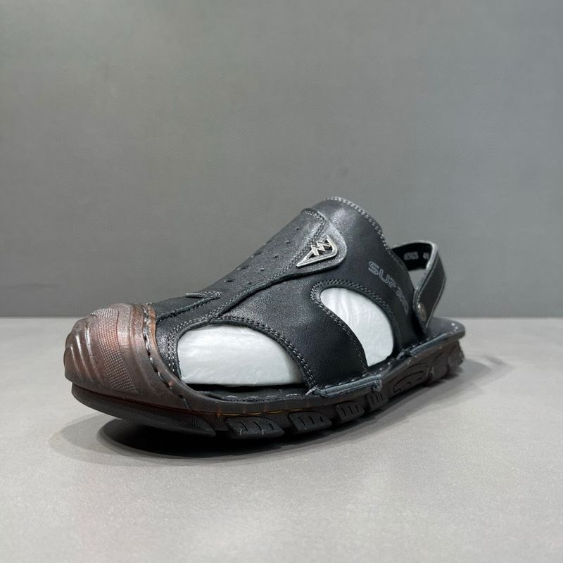 Sommer Neue Sandalen Top Layer Beach Casual Leder Rindsleder Weiche Sohle Nähte Zehenkappe Herrenschuhe_voghion.com