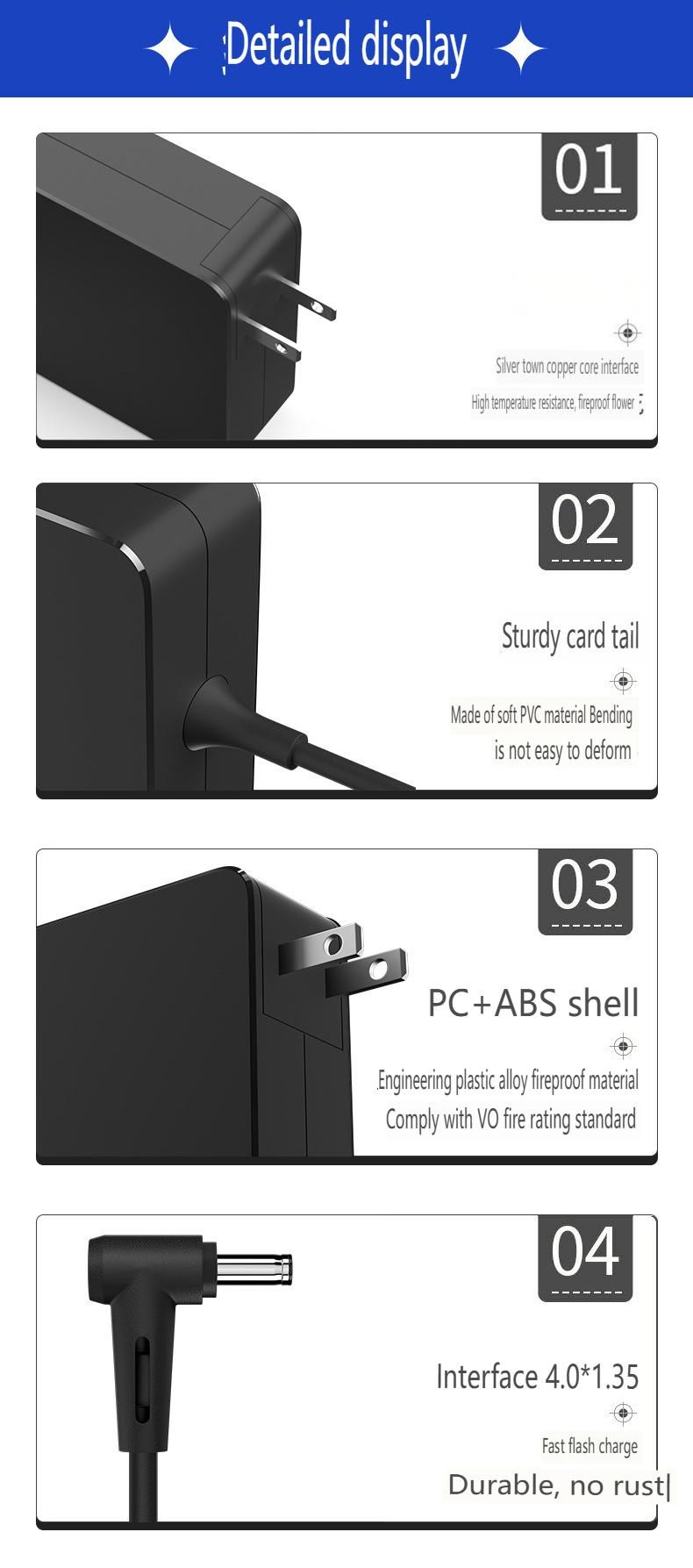 33-W-Netzteil, geeignet für ASUS-Laptops, 19 V, 1,75 A, Ladegerät mit 4,0 x 1,35 mm, kompatibel mit ASUS ZenBook UX305/UX330, VivoBook S13 und Ultrabooks_voghion.com