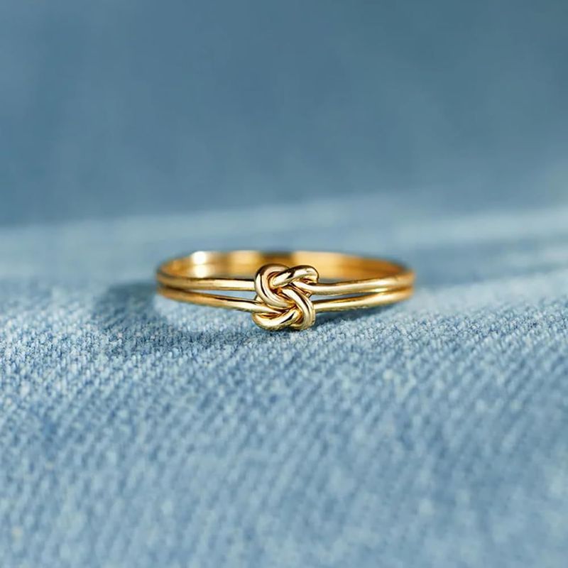 Nœud papillon double en argent sterling S925 pour mère et fille, design simple et haut de gamme_voghion.com