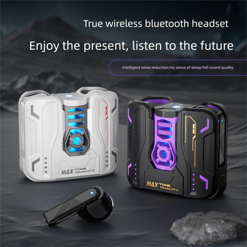 GM80 Draadloze Bluetooth-hoofdtelefoon Slimme ruisonderdrukking Comfortabele waterdichte In-ear gaming-muziek Mecha Cool_voghion.com