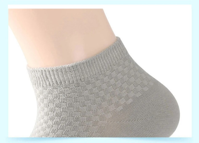 5 Pairs Mn Short Bamboo Fibr High Quality Crw Ankl Casual Businss Brathabl Soft Comprssion Low-Cut Socks For_voghion.com
