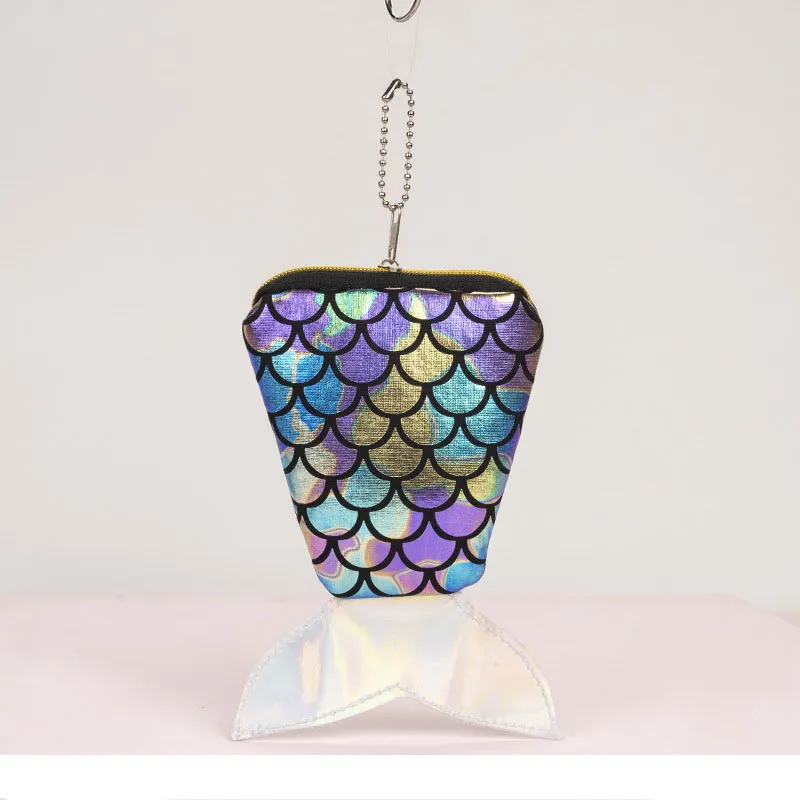 Mermaid tail Coin Purse cartoon cute Fish Shape Tail wallet 3 colors children Bags C6526_voghion.com