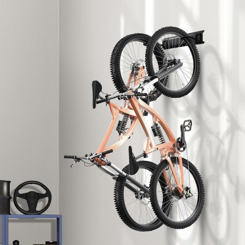 E portabiciclette, organizer per bici, portaoggetti, montaggio a parete, 2 misure, portabiciclette personalizzabili, vari garage, casa, bici_voghion.com