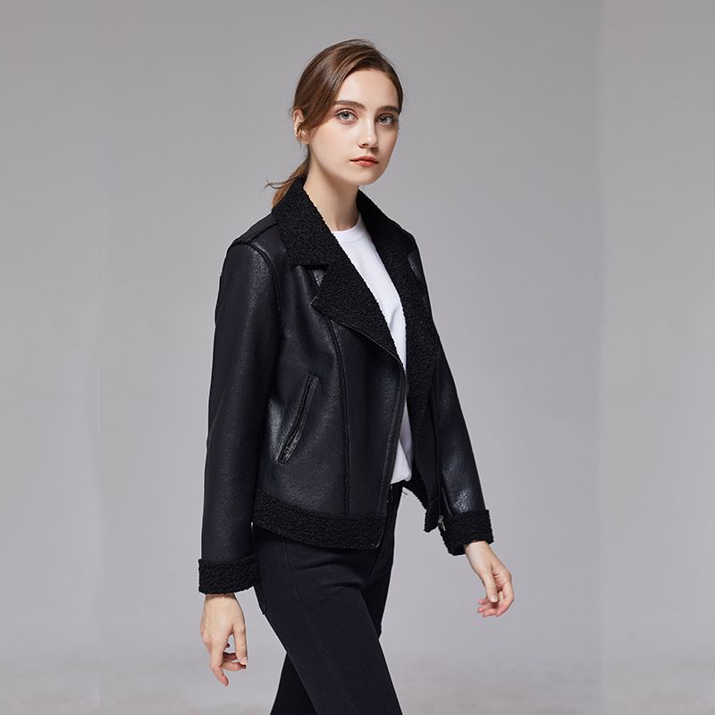 Veste courte et ample en cuir PU pour femme, nouvelle version coréenne, très populaire au printemps_voghion.com