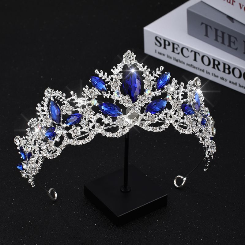 Neue High-End-Luxus Kristall Braut Kopfschmuck Legierung Krone Hochzeit Haar Zubehör Bankett Abend Haar Krone_voghion.com