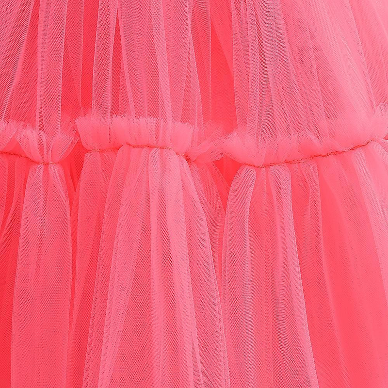Otroška obleka Puhasta obleka iz tila Princesa Obleka za deklico Klavirska obleka za nastop s cvetjem Dekliška čipkasta poročna obleka_voghion.com