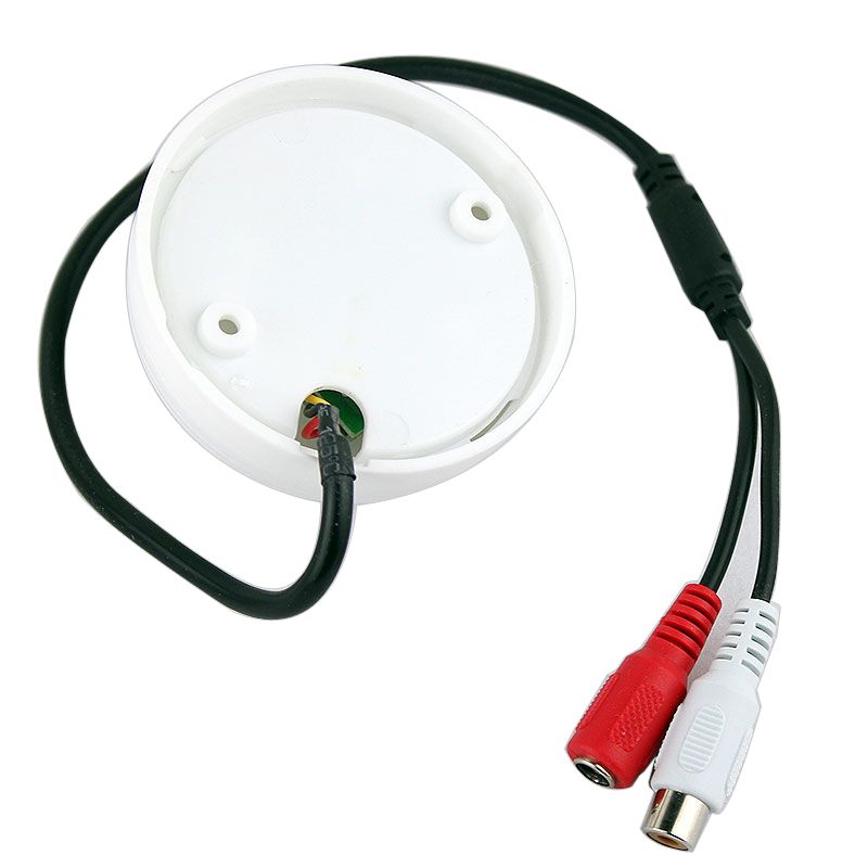Microphone audio à large portée pour caméra de sécurité KEY + cabine DC/AV de 5 m + adaptateur secteur pour caméras de vidéosurveillance et système DVR_voghion.com