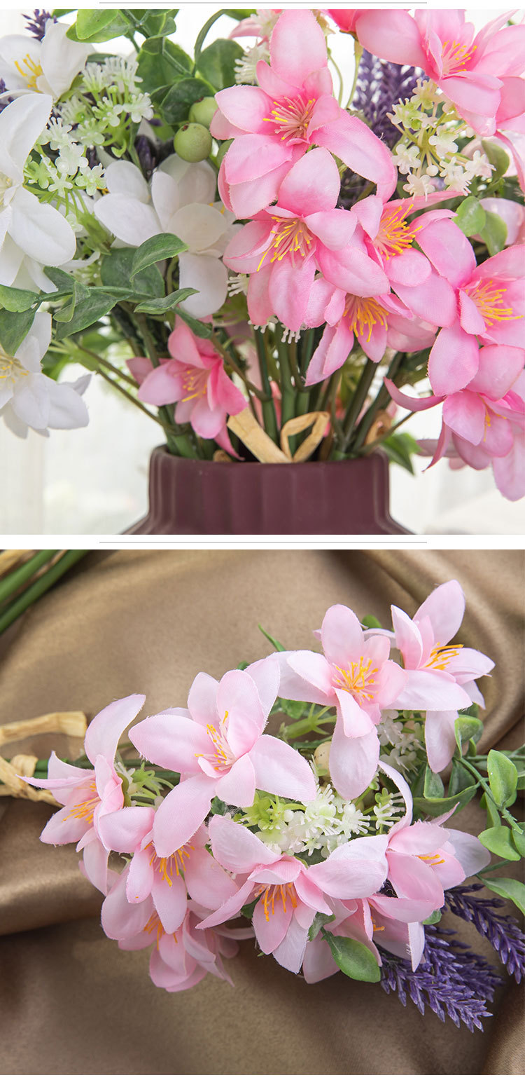 Fournitures de fête et de fête Simulation Fleur Petit chrysanthème sauvage Herbe Bouquet INS Fleur Plante verte Décorations de mariage_voghion.com