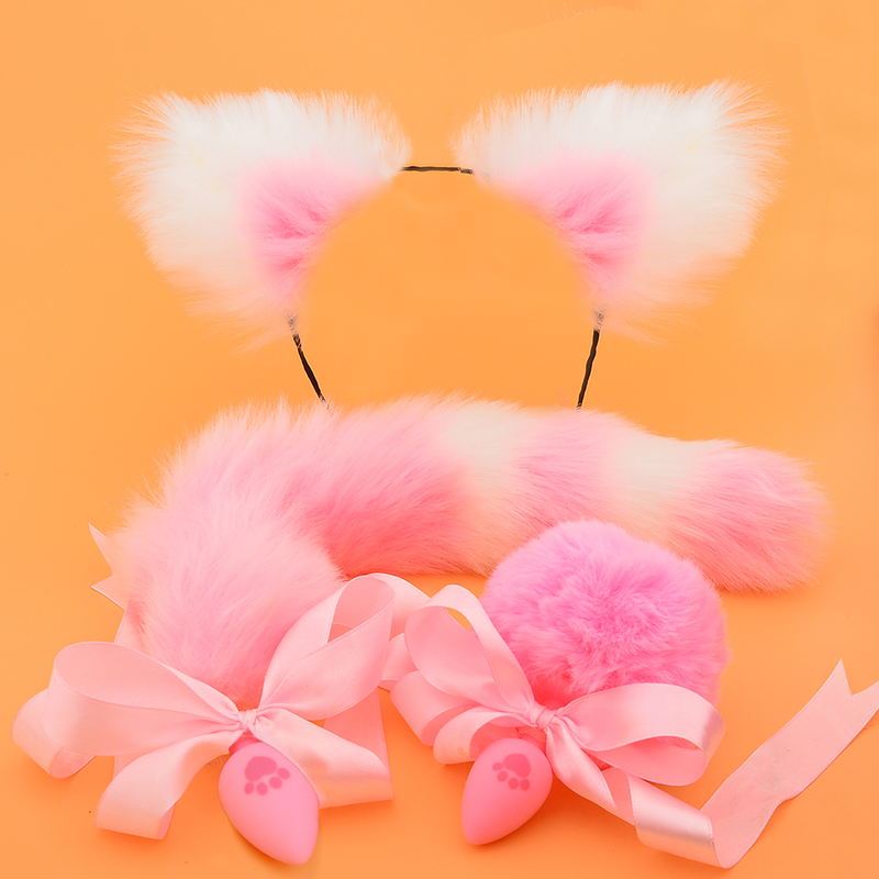 Fox Sex Toys Coda Butt Plug in metallo con kit forcina Plug anale Massaggiatore prostatico Butt Plug per coppia Cospl_voghion.com