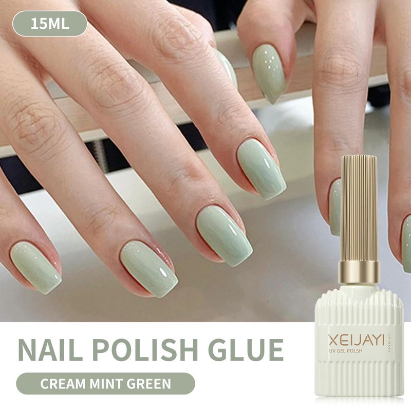 Smalto per unghie in gel Summer New Green Series, smalto per unghie in gel, versatile e popolare, senza lavaggio, smalto per unghie in gel verde menta, dedicato ai saloni di bellezza_voghion.com