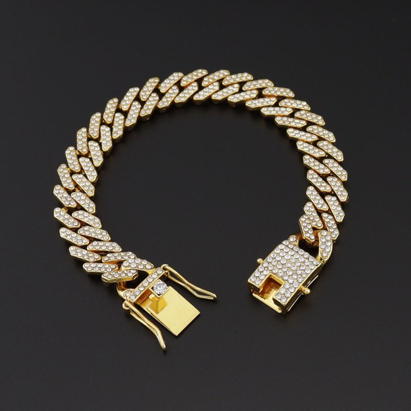 Uhren-Geschenkset, übertriebenes Uhren-Geschenkbox-Set, kubanische Kette, Armband und Halskette mit Diamanten, 3-teiliges Geschenkbox-Set_voghion.com