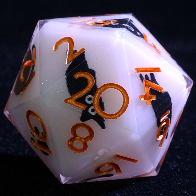 9 set di dadi poliedrici in resina D&D Midnight Kitten Edict per Dungeons & Dragons RPG_voghion.com
