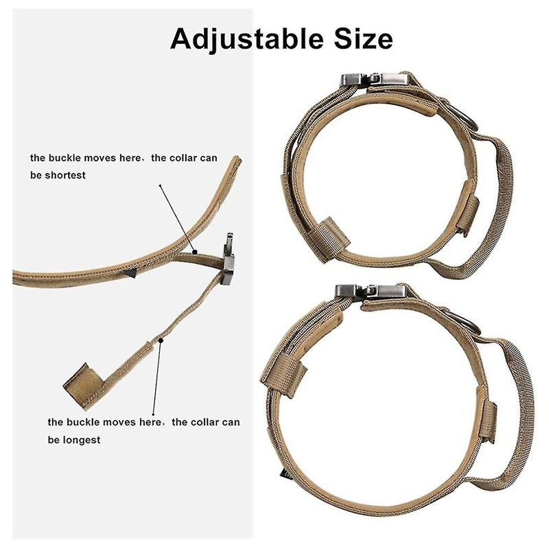 Collare per cani, collare per cani in nylon regolabile per addestramento con maniglia di controllo M_voghion.com