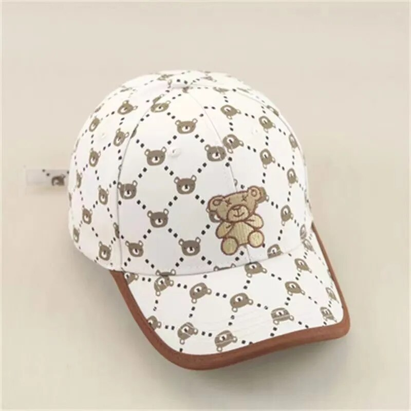 Weiß Kahki Neue Mode Baby Cartoon Kinder Baumwolle Baseball Cap Säugling Kleinkind Einstellbare Snapback Hut Für 2 Stil_voghion.com