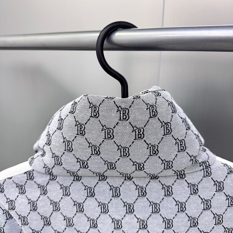 Men's Clothing Men's winter new down letter jacquard stand collar down jacket bread down jacket men_voghion.com