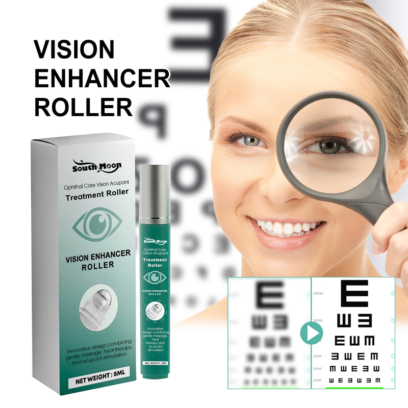 Entspannung mit dem South Moon Acupoint Roller lindert Müdigkeit, trockenes Sehvermögen und sorgt für eine Augen-Periokularmassage_voghion.com