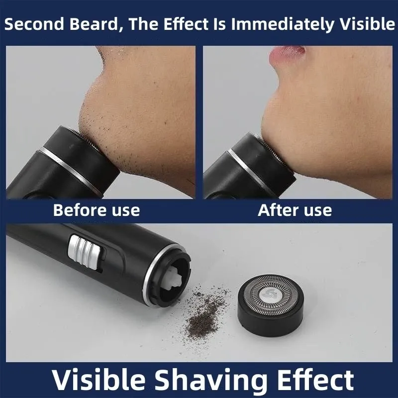 Compact & Convenient Electric Razor For Men - USB Rechargeable, Wet & Dry, Easy One-Button Use - Perfect For Home, Car & Travel!_voghion.com