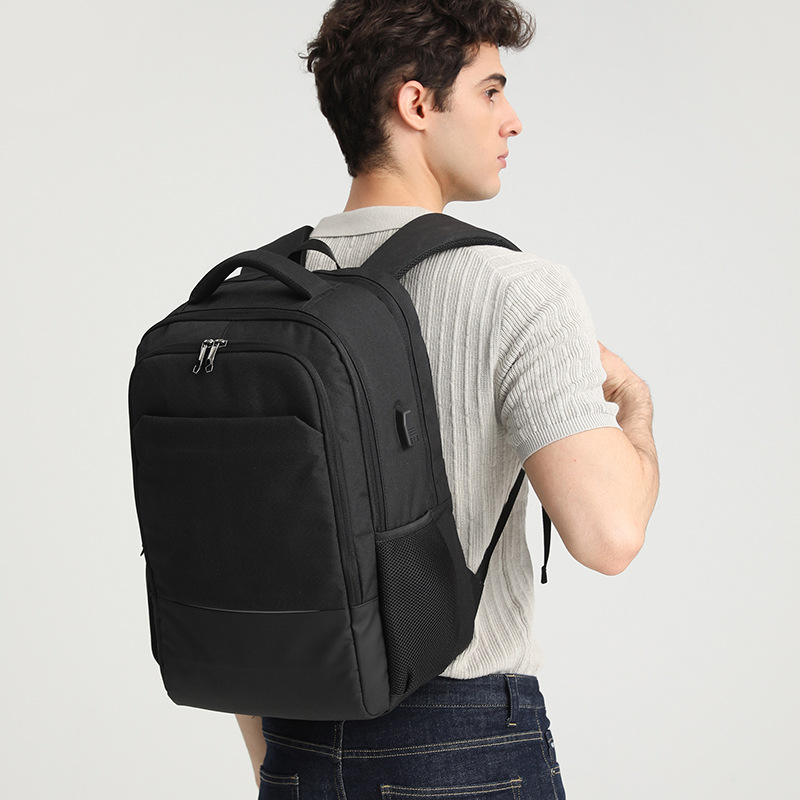 New men's with large capacity Oxford cloth printed business computer backpack travel bag_voghion.com