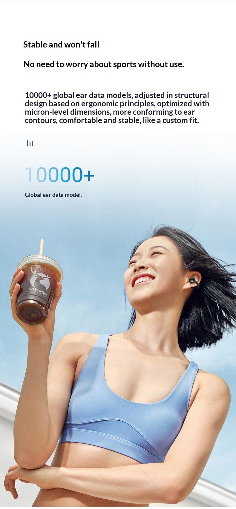 NeoGear AI Translation G126 Earphones Non-In-Ear Long Battery Life Gaming Sports Q72 Q71 Ear Clip Bluetooth 5.4_voghion.com