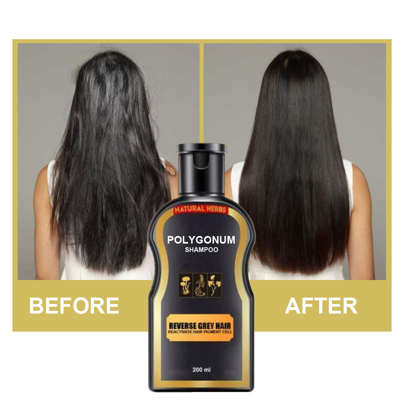 Șampon Polygonum multiflorum Beautiful Șampon pentru îngrijirea părului negru Șampon de curățare, hrănire și netezire_voghion.com