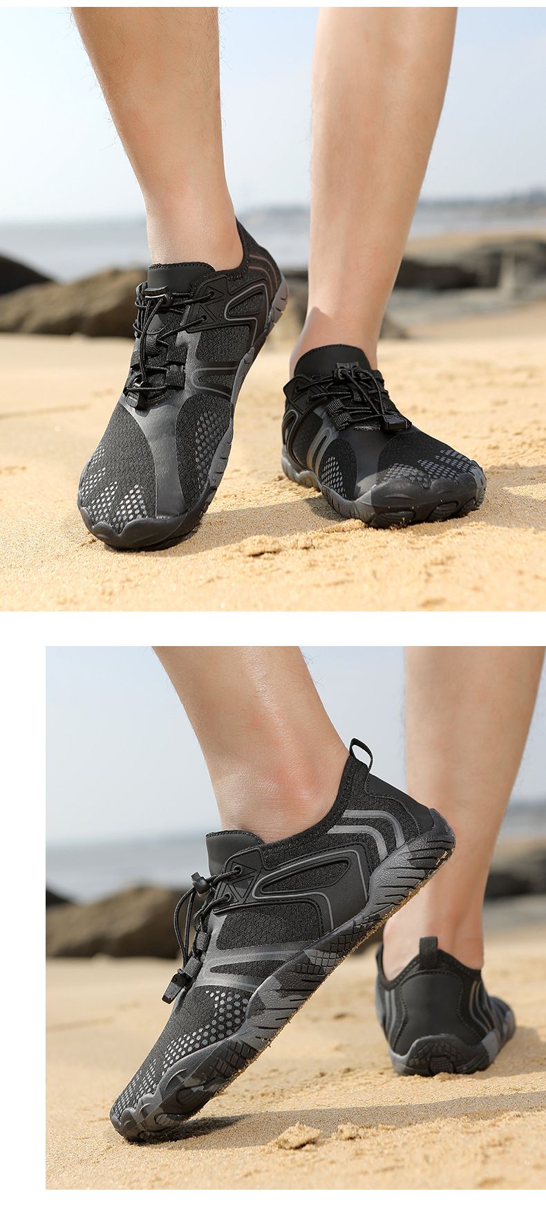 2024 Summer New Style Stream Quick-Dry Breathable Beach Couple Swimming Wading Amphibious Five-Toe Shoes_voghion.com