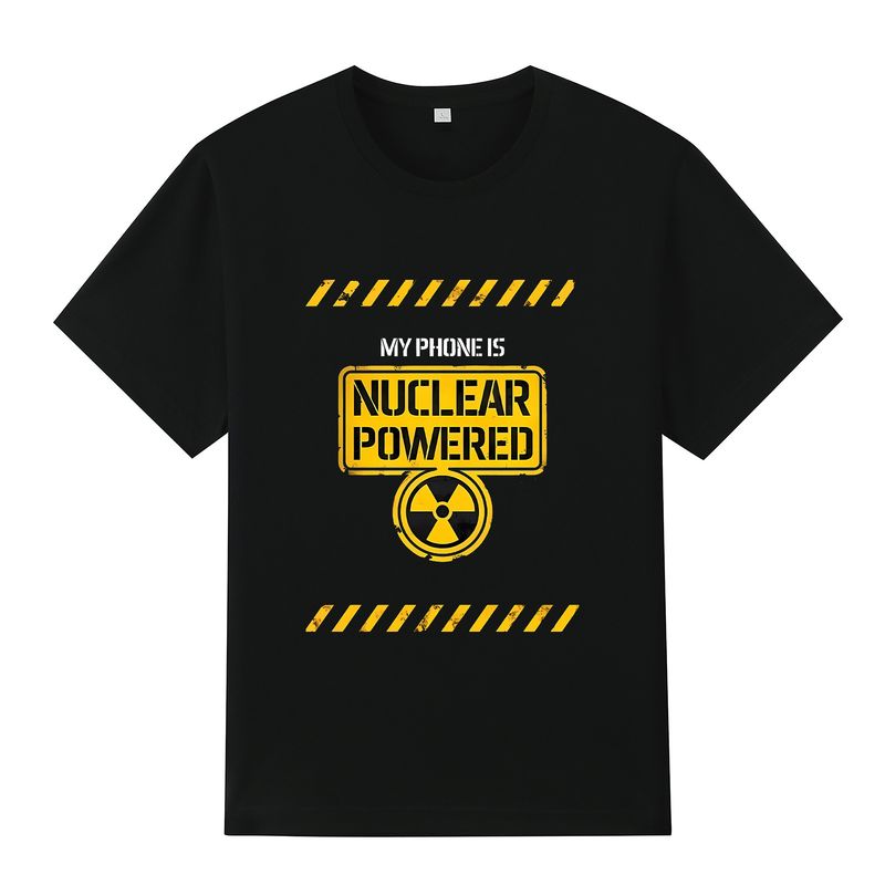 Vêtements pour hommes pollution, radiation nucléaire, eaux usées nucléaires, essais nucléaires, design créatif, col rond imprimé, t-shirt décontracté à manches courtes_voghion.com