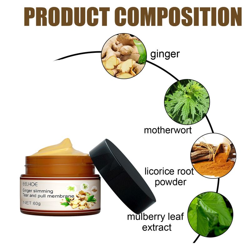 EELHOE alakformáló film, testzsírégető, nem melegítő iszap-gyömbéres moxibustion a hideg és meleg elűzésére, valamint a combok feszesítésére._voghion.com