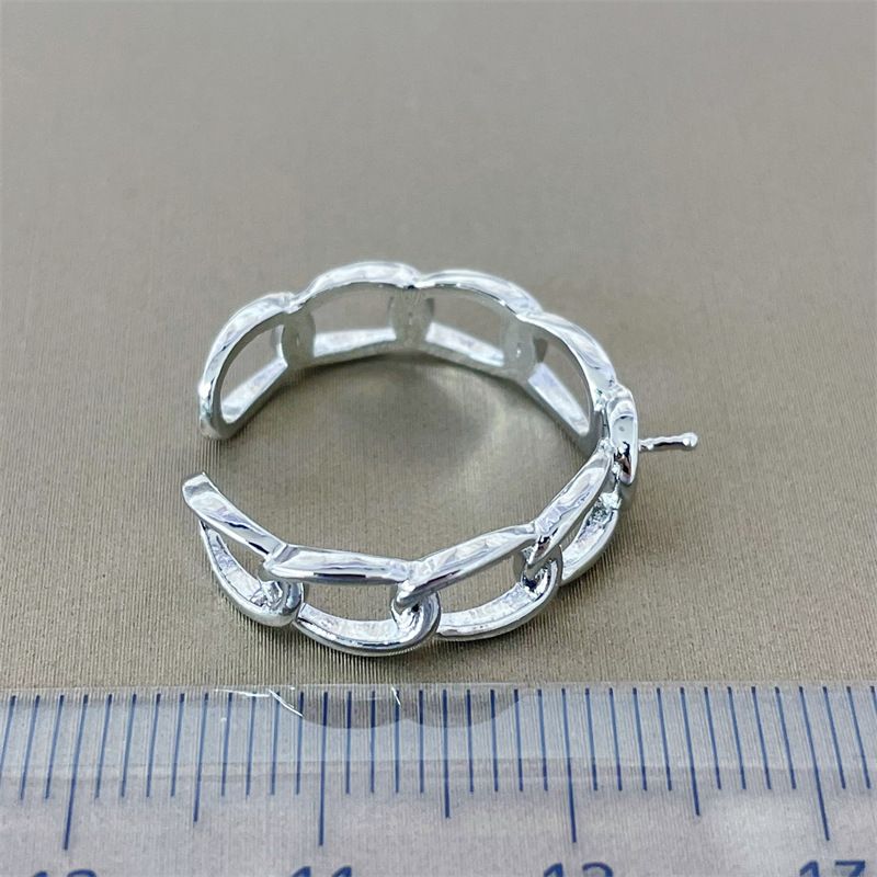 DIY Pearl Accessories Copper Thick Gold-Plated Personality Cuban Chain Open Ring Semi-Finished 8-10mm_voghion.com