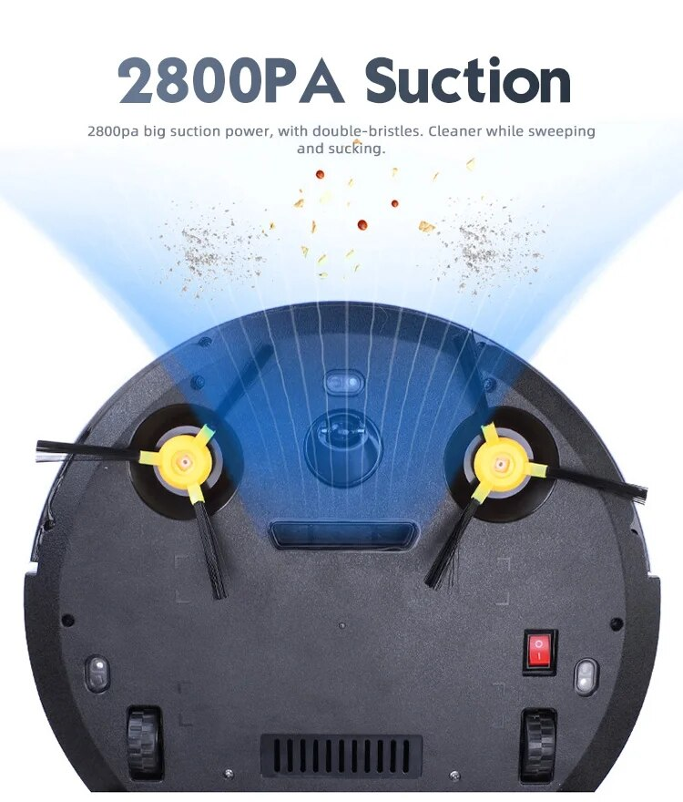 Robot aspirapolvere intelligente per uso domestico con telecomando 3 in 1, spazzatrice domestica a 360°, aspirapolvere per pavimenti asciutti e bagnati_voghion.com