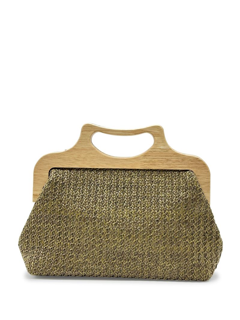 2025 Summer Main New Product Wooden Evening Banquet Socialite Multi-color Handheld Straw Fashion Women's Bag_voghion.com