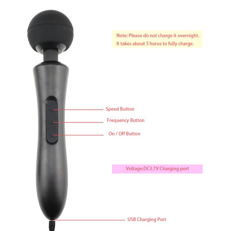10 Modi Leistungsstarker Vibrator Silikon Spielzeug für Erwachsene für Frau Magic Massager Zauberstab Klitoris Stimulator Sex Shop_voghion.com