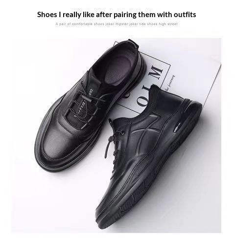 Glide Cross-Border Fashion Business Schnürschuhe aus weichem Leder, flach, formell, britischer Stil, lässige Herrenschuhe_voghion.com