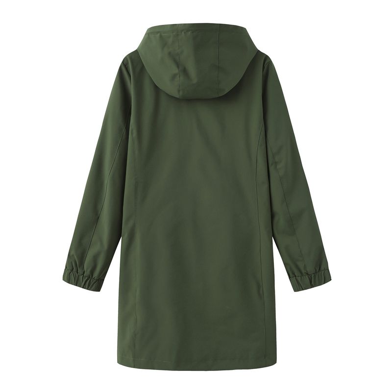 Giacca antivento con cappuccio impermeabile da donna - Cappotto casual leggero a maniche lunghe per primavera e autunno_voghion.com