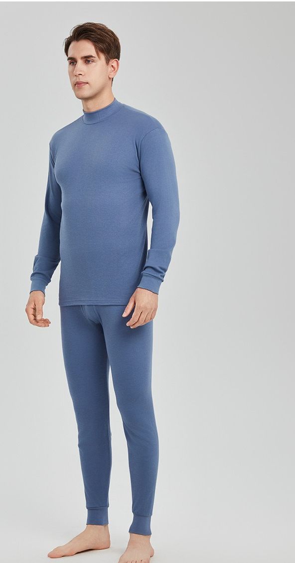 Calzamaglia lunga da uomo in cotone sottile antibatterico, intimo termico invernale da uomo_voghion.com