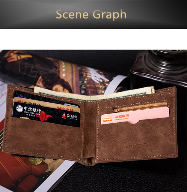 Cartera De cuero para Hombre, carteras para Hombre, con cremallera, tarjetero, monedero, monedero, Monederos clásicos De Hombre_voghion.com